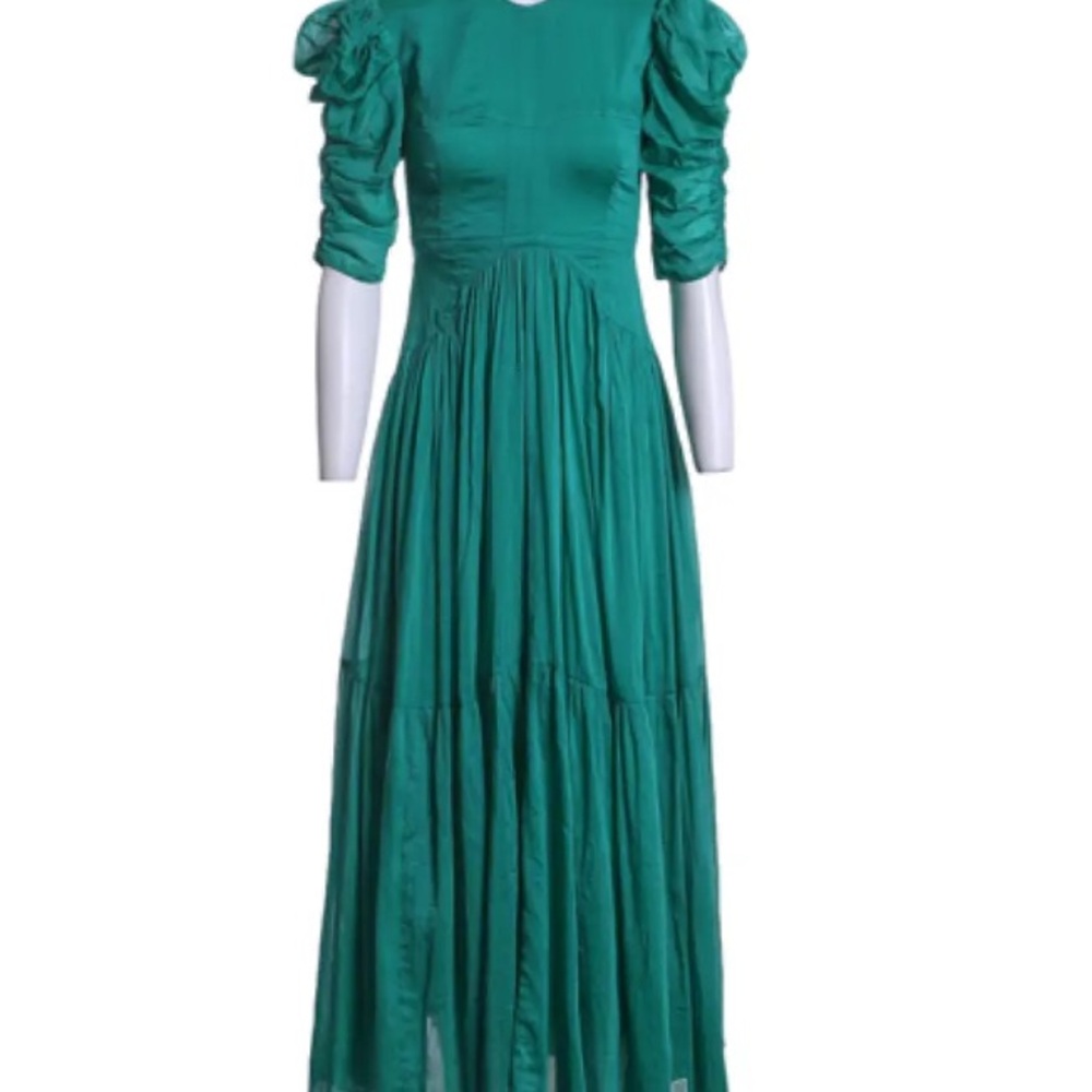 Isabel Marant Teal Long Sleeve Dress